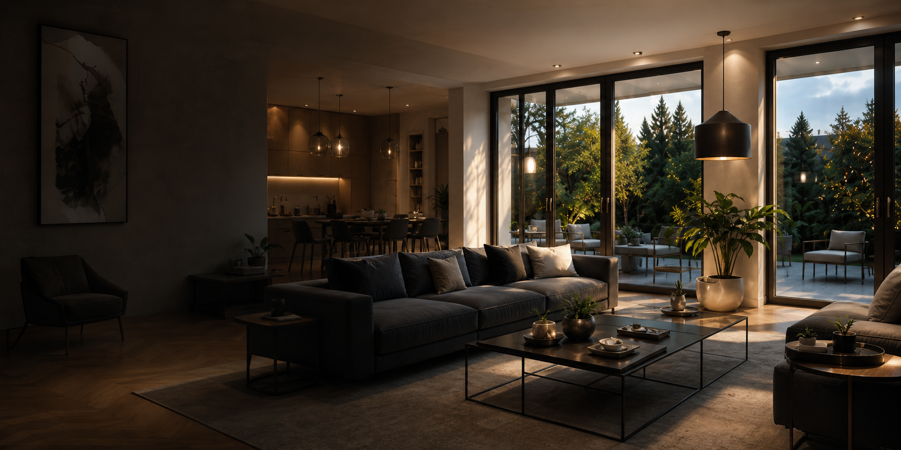 Salon contemporain d’une maison Coloc Nantes